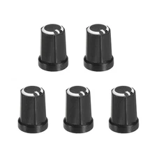 5Pack Potentiometer Control Knob ABS Guitar Knob 270 Degrees D Type Black White