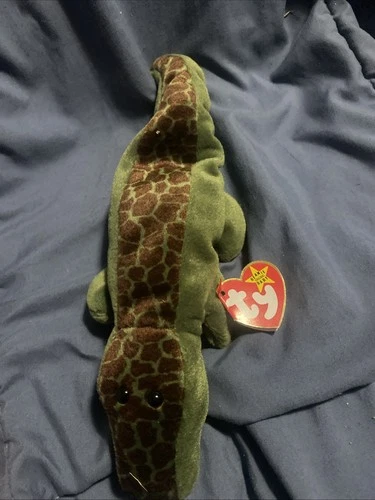 Vintage Ty Beanie Baby Ally the Alligator Florida Gator DOB 3-14-94