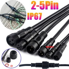 IP67 Waterproof Cable Wire Connectors 2-5Pin Male Female Electrical Socket Plug