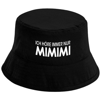Fischerhut   Ich höre immer nur Mimimi   Lustiger Spruchhut Statement Unisex