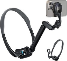 Magnetic Phone Neck Mount, Video Recording Holder, POV/Vlog Selfie, Black