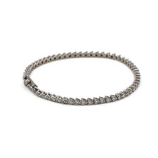 Armband 61 Brillanten 2,44ct Diamanten 750 Weiss Gold Tennisarmband 18,8 cm