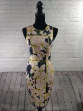 EUC women's J CREW floral NEOPRENE / SCUBA sheath dress - SIZE 0 / BARELY WORN!!