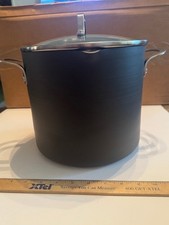 NEW - Calphalon Classic HARD ANODIZED Nonstick 8-Quart Stock Pot / STRAINER LID