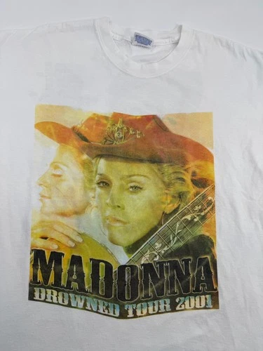 Madonna Drowned Tour Music Promo Cowgirl T-Shir 2000s vintage concert t-shirt, vintage, size XL, single stitch, B+ condition