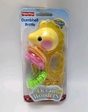 Fisher-Price Ocean Wonders Seahorse Baby Infant Toy Rattle 2008 Mattel SEALED