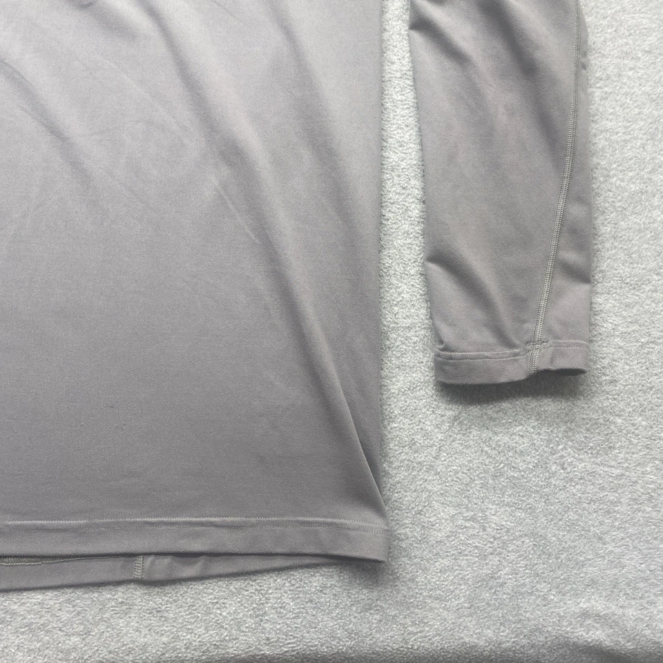 Camisa de sol Mountain Hardware para hombre grande 1/4 cremallera manga larga gris cuello falso senderismo Foto 2 de 4