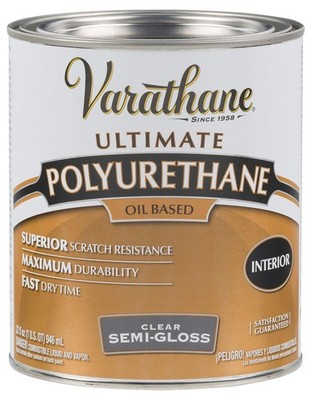Varathane Ultimate Oil Based Polyurethane Quart Semi Gloss Household Varnish