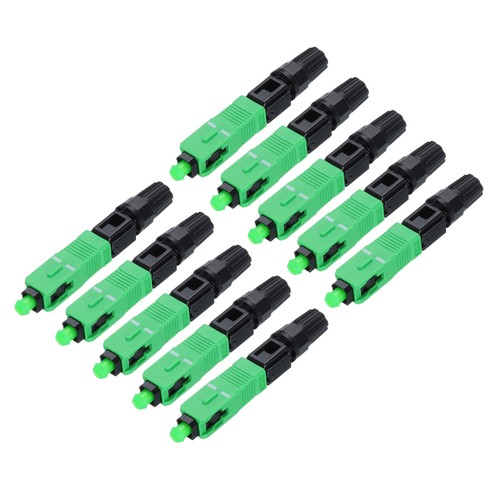 10PCS SC/APC Fiber Optic Quick Connector Embedded SM Fast Connectors ...