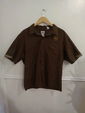 Vintage United Parcel Service UPS Shirt Mens Large UPS Freight Short Sleeve