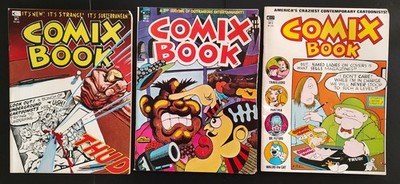 1974 /1975 COMIX BOOK Magazine # 1 # 2 & #3 - Satire Adult Humor Nudity Comic