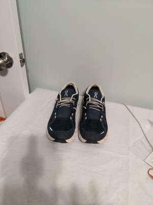 On Cloud 5 Running Shoes Mens Size 11 46 Navy Blue White Athletic Gym Sneakers