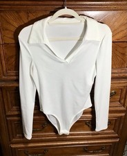 White L/S Bodysuit Size S