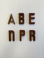 Wooden Letters 1 5/8 inch Straight Font Lot 