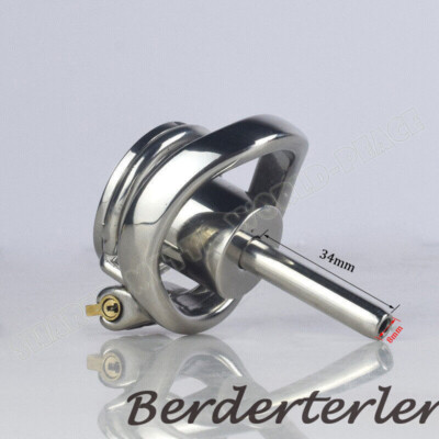 Flat Lock Chastity Cage Stainless Steel Ring Men Restrain Chastity Device