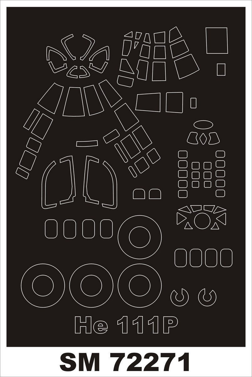 Montex 1/72 mask for He-111P by AIRFIX - SM72271 Montex 1/72 mask for He-111P by AIRFIX - SM72271