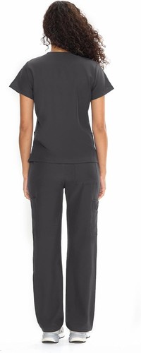 Scrubs for Women Set Medical Uniform - V-Neck Top & Straight Leg Pants with 9... - Picture 3 of 7