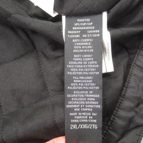 Dickies Jacket Mens 2XL Black Full Zip Quilt Lined Nylon Lightweight Bomber Work - Picture 9 of 16