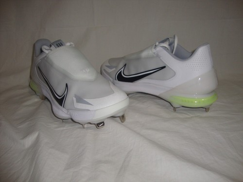 New Men CZ5915-100 Nike Force Zoom Trout Low Metal Baseball Cleats Size 8 White - Picture 2 of 9