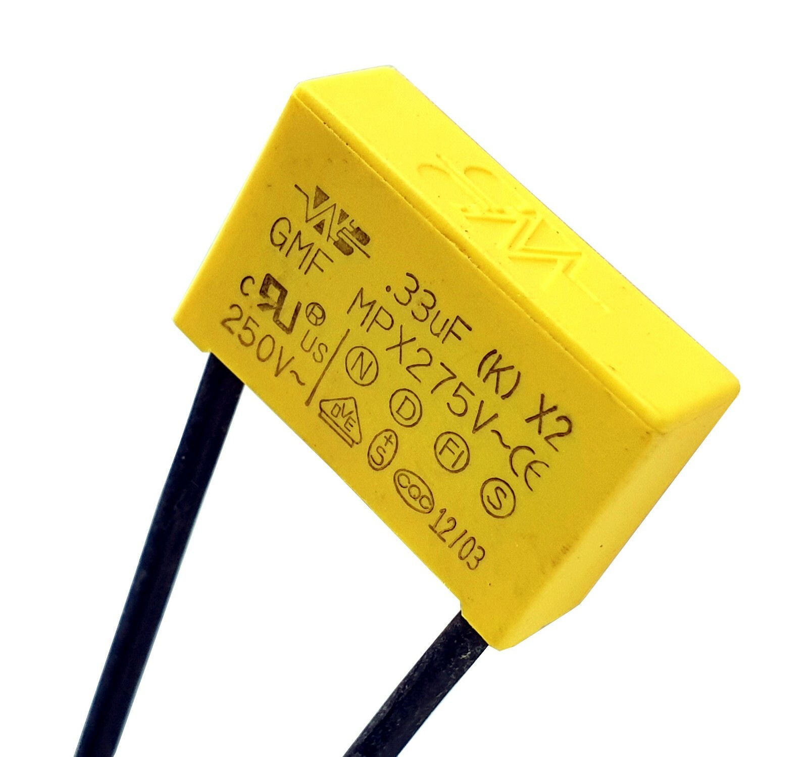 0.33uF 275v X2 GMF WB Safety suppressor Capacitor pitch 22mm flexi wire ...