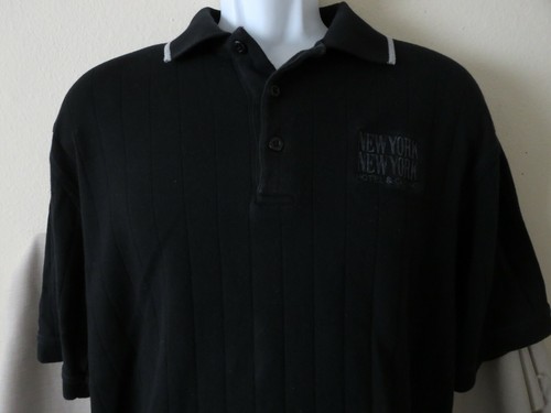 Neu Herren New York New York Casino Poloshirt Las Vegas schwarz Perry Ellis Medium