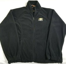 Chevrolet Womens Harriton Zip Jacket Size Adult Small Black Fleece L/s Pockets