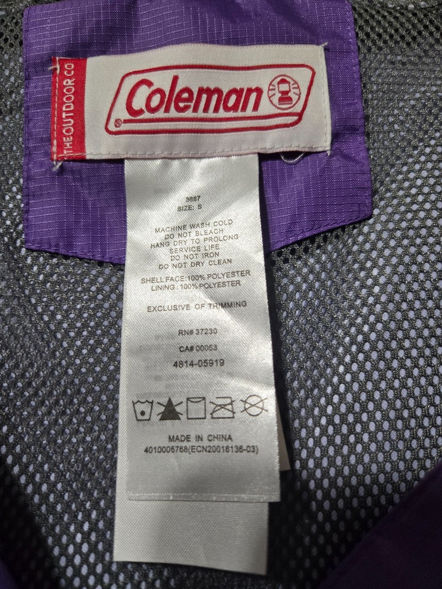 Coleman レイチェアオリ−ブ Coleman Multi-Tec Purple Rain Windbreaker Mens Size Small 1