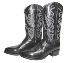Dan Post Milwaukee Black Leather Western Cowb...