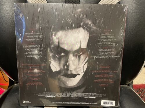 LIMITED EDITION THE CROW SOUNDTRACK GRAEME REVELL BLACK GREY WHITE MARBLE VINYL - Picture 2 of 5