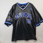 Vtg Colosseum Athletic Duke Blue Devils #01 Jersey Men 2Xl Black Short Sleeve