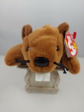 Ty Beanie Baby "Bucky" the Beaver, 1995, 4th Gen. ST/TT MWMT