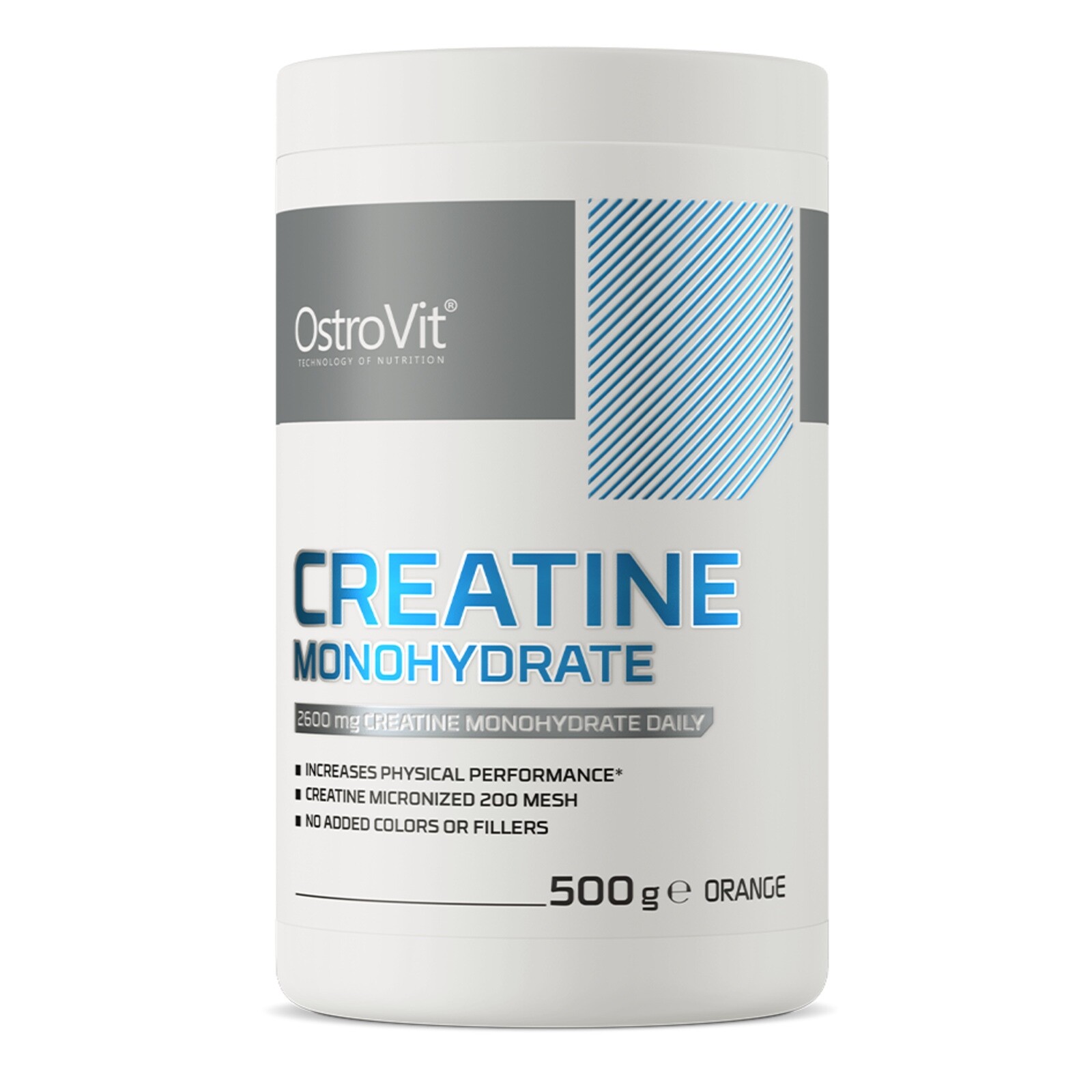 OSTROVIT CREATINE MONOHYDRATE STRENGTH MUSCLE MASS ENDURANCE VIT B6 500G ORANGE