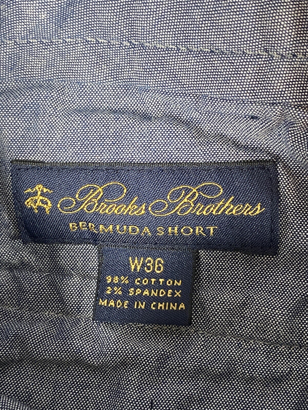 Brooks Brothers Shorts Mens 36 Navy Blue Paisley Bermuda Flat Front Casual thumbnail 3