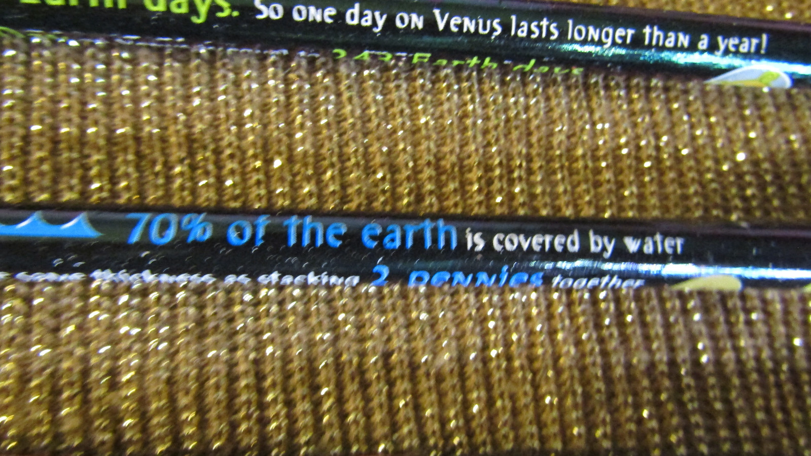 400 ?? Vintg FOOHY Planets Pencils ,WITH Facts About Each Planet Printed On Them