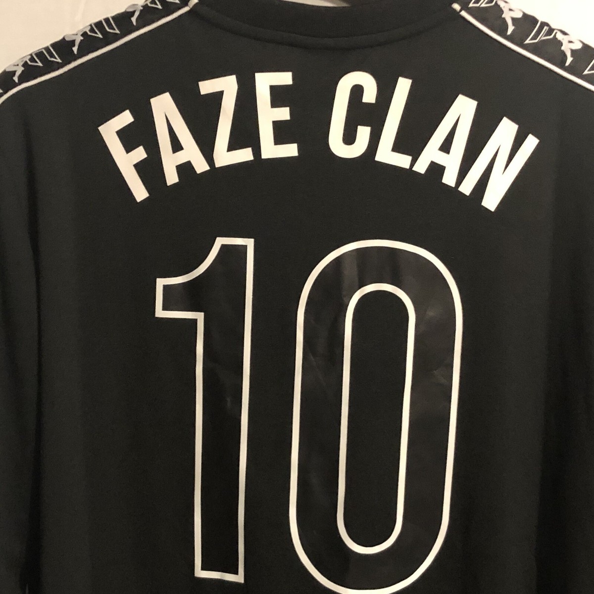 KAPPA X FAZE CLAN mens long sleeve JERSEY Black Size XL Limited