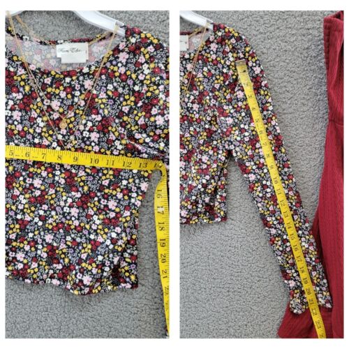 Rare Editions Knit Jumper, Long Sleeve Tee & Necklace Set Girls 14/16 Burgundy - Picture 20 of 24