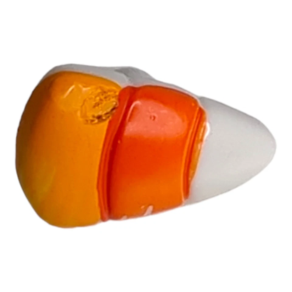 Lot 8 Vintage Halloween Candy Corn Shank Buttons Sewing Crafting 13mm x 8mm - Image 3 of 4