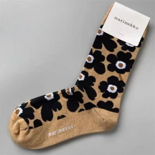 Fashion Four Seasons Marimekko Flower Printed Middle Socks Style 15