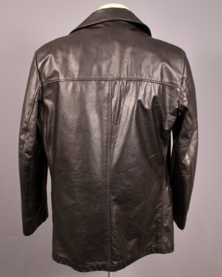 VTG Men's 1970s Black Leather Jacket W/ Liner Sz 42R / Large VTG Men's 1970s Black Leather Jacket W/ Liner Sz 42R / Large