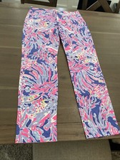 Lilly Pulitzer Kelly Skinny Ankle Pant- Shrimply Chic print- Size 6-Colorful