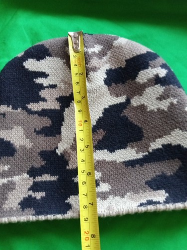 Sombrero aislado reversible a rayas/marrones camuflaje tostado negro tejido talla única sombrero individual - Imagen 10 de 15