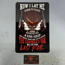 NO TRESPASSING THIS HOUSE PROTECTED BY 2ND AMENDMENT TIN SIGN MAN CAVE SIGN