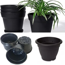 5 Pack Nursery Pots Outdoor Vegetable Flower Plant Plastic Pot Garden Free Ship.