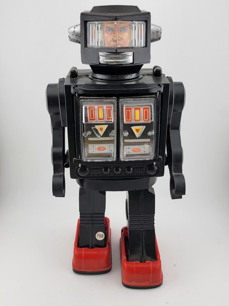 Fighting Space Man Robot Horikawa Japan Large Litho Tin Toy 1962 Chest Opens 12 Fighting Space Man Robot Horikawa Japan Large Litho Tin Toy 1962 Chest Opens 12