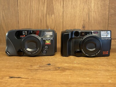 *Near Mint* Olympus IZM200 IZM 220 Point & Shoot Film Camera Set From Japan