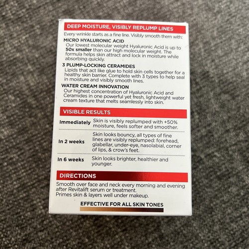 Nueva crema rellenadora de ácido hialurónico micro L'Oreal Paris Revitalift - tarro de 1,7 oz - Imagen 3 de 4