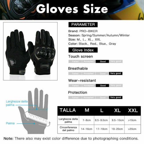 Guantes de moto con pantalla táctil Guantes de motocross Guantes de motociclismo Carreras - Imagen 5 de 20