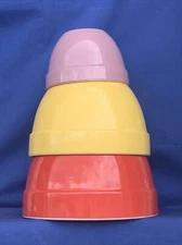 Vintage REFRIGERATOR BOWLS Stack Purple Yellow Red LTD COMMODITIES SET ❤️sj10m6