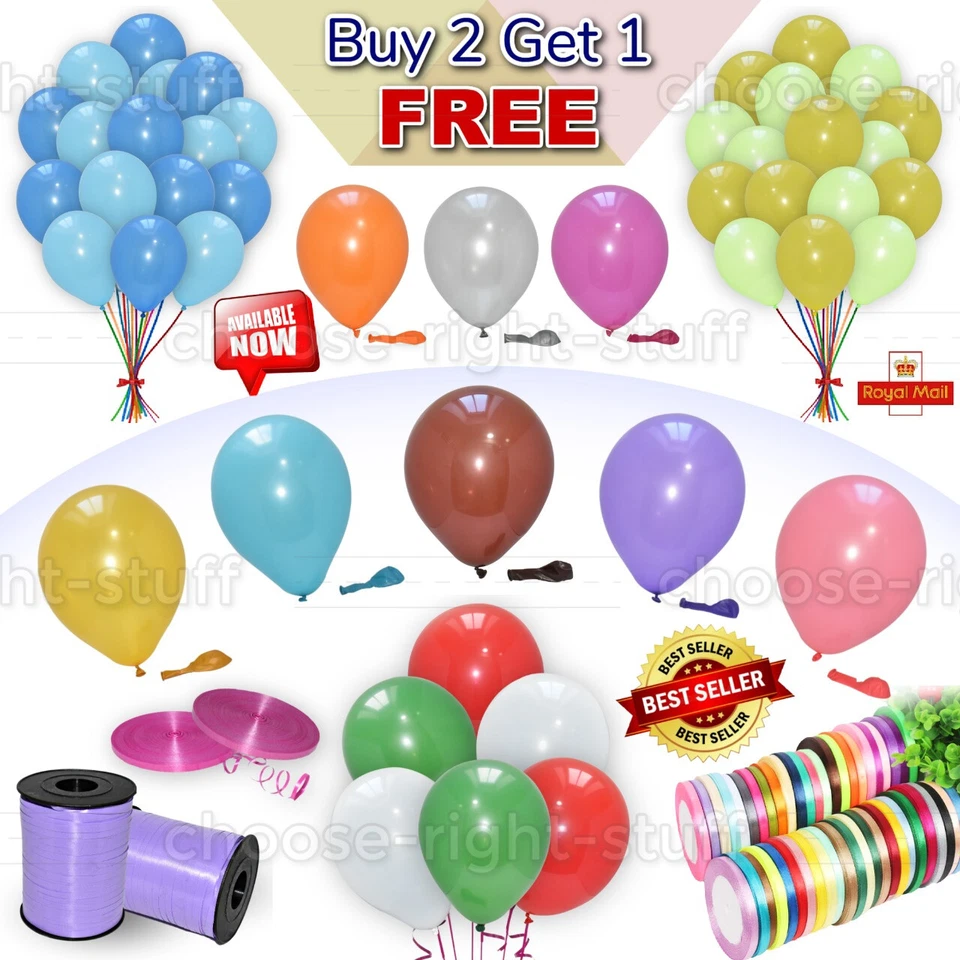 GLOBOS LISOS 30 X GLOBOS de látex globos de helio calidad de cumpleaños boda globo Foto 3 de 4