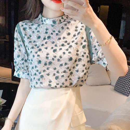 Short Sleeve Lace Chiffon Casual 